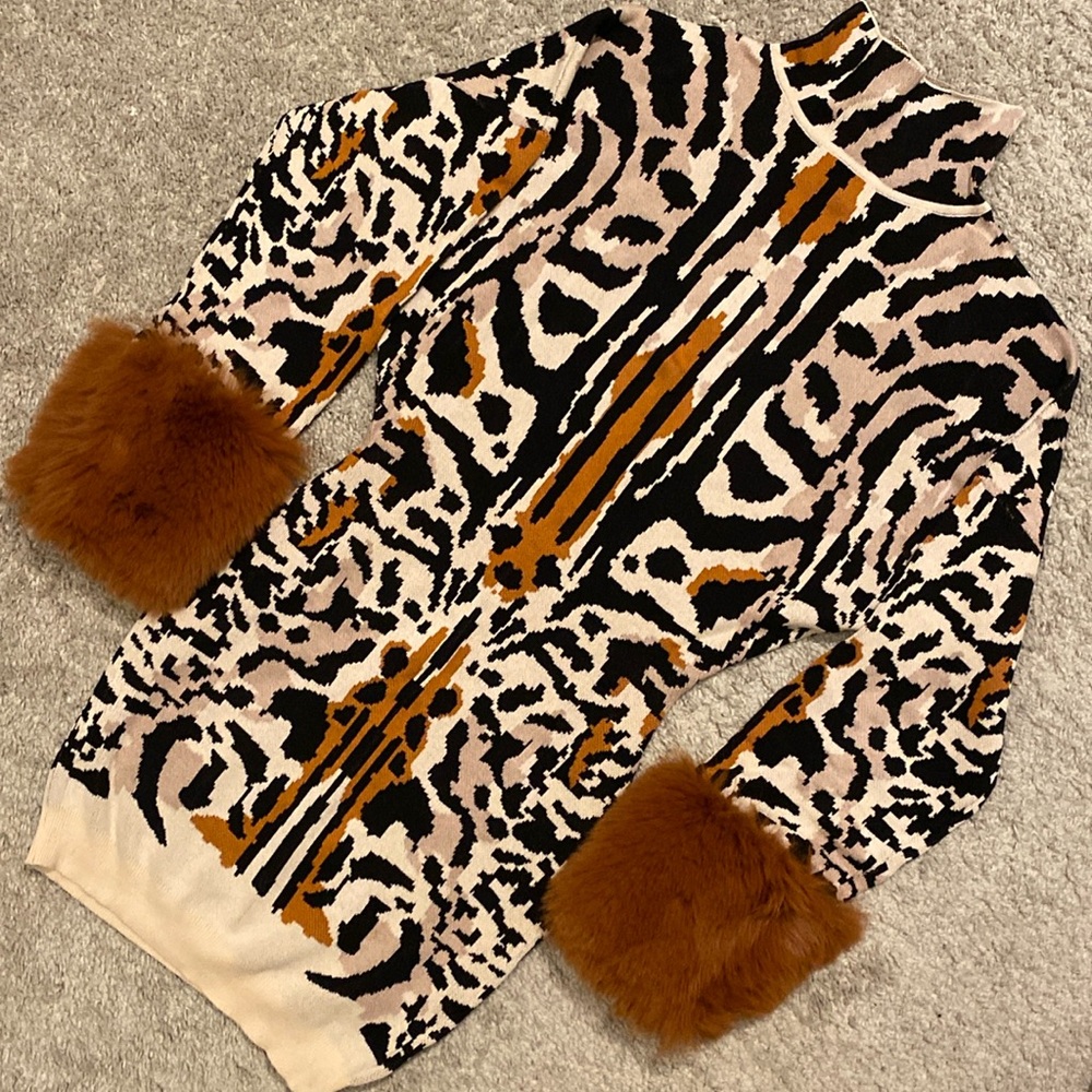 Sexy leopard mini dress